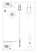 Lampa wisząca EDISON czarna