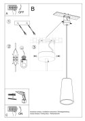 Lampa wisząca ceramiczna GULCAN