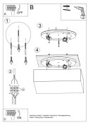 Plafon HORUS 35 czarny