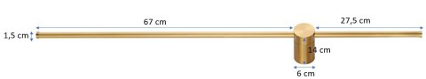 Lampa ścienna SPARO LED złota 100 cm Lampa ścienna SPARO LED złota 100 cm