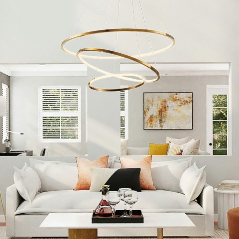 Lampa wisząca CIRCLE SLIM 40+60+80 LED złoty 40 cm + 60 cm + 80 cm Lampa wisząca CIRCLE SLIM 40+60+80 LED złoty 40 cm + 60 cm + 80 cm