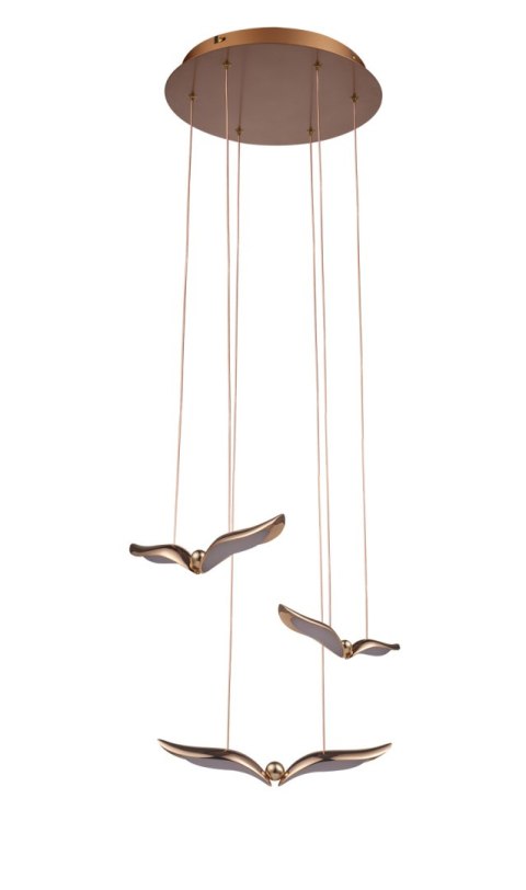 Lampa wisząca GUFO 3 LED różowe złoto 36 cm Lampa wisząca GUFO 3 LED różowe złoto 36 cm