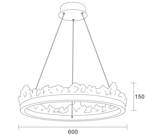 Lampa wisząca MONTANA LED złota 60 cm Lampa wisząca MONTANA LED złota 60 cm