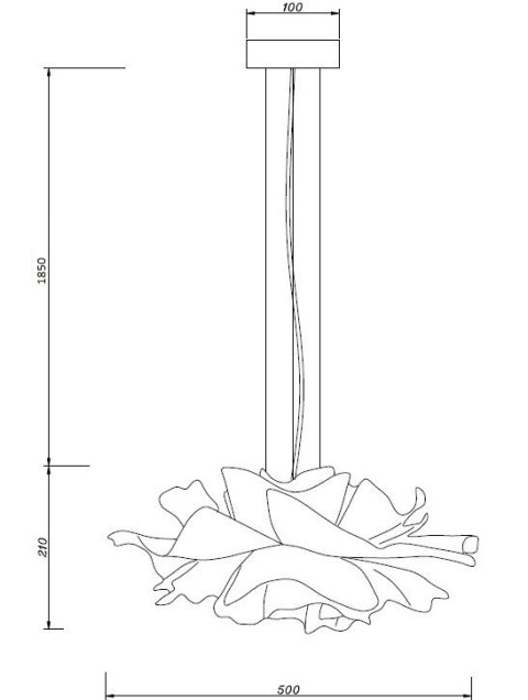 Lampa wisząca PEONY biała 50 cm Lampa wisząca PEONY biała 50 cm