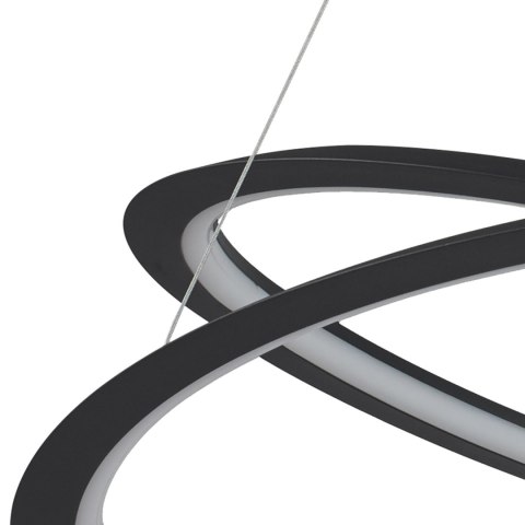 Lampa wisząca SPIRELLO ledowa czarna 80 cm Lampa wisząca SPIRELLO ledowa czarna 80 cm