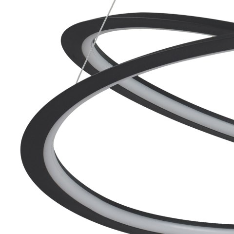 Lampa wisząca SPIRELLO ledowa czarna 80 cm Lampa wisząca SPIRELLO ledowa czarna 80 cm