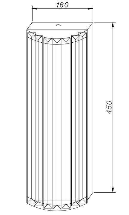Lampa ścienna EXELLENT złota szklane rurki 45 cm Lampa ścienna EXELLENT złota szklane rurki 45 cm