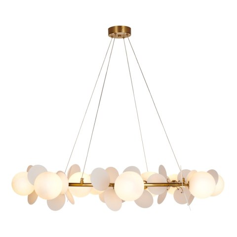 Lampa wisząca CHIC złoto biała 105 cm Lampa wisząca CHIC złoto biała 105 cm