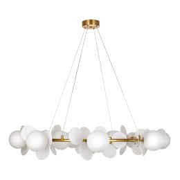Lampa wisząca CHIC złoto biała 105 cm