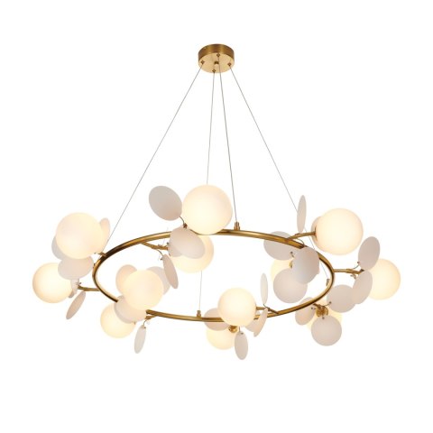 Lampa wisząca CHIC złoto biała 105 cm Lampa wisząca CHIC złoto biała 105 cm