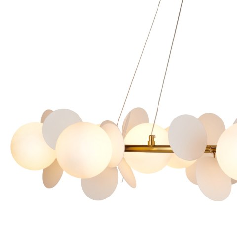 Lampa wisząca CHIC złoto biała 105 cm Lampa wisząca CHIC złoto biała 105 cm
