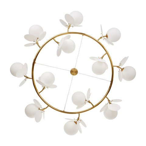 Lampa wisząca CHIC złoto biała 105 cm Lampa wisząca CHIC złoto biała 105 cm