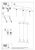 Lampa wisząca TALEJA 3 biała [E27]