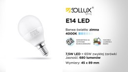 Żarówka LED E14 4000K 7,5W 680lm