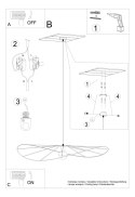 Lampa wisząca ESKOLA 140 czarna