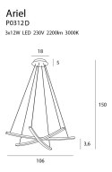 MAXLIGHT P0312D LAMPA WISZĄCA ARIEL ŚCIEMNIALNA