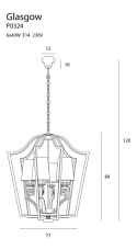 MAXLIGHT P0324 LAMPA WISZĄCA GLASGOW DUŻA