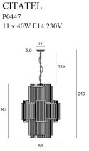 MAXLIGHT P0447 LAMPA WISZĄCA CITATEL ZŁOTA