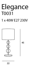 MAXLIGHT T0031 LAMPA STOŁOWA ELEGANCE