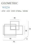 MAXLIGHT W0234 KINKIET LED GEOMETRIC BIAŁY - NOWY