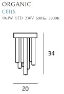 MAXLIGHT C0116 PLAFON ORGANIC MIEDŹ MAŁY