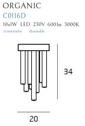 MAXLIGHT C0116D PLAFON ORGANIC MIEDŹ MAŁY ŚCIEMNIALNY