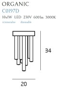 MAXLIGHT C0197D PLAFON ORGANIC ZŁOTY MAŁY ŚCIEMNIALNY