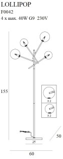 MAXLIGHT F0042 LAMPA PODŁOGOWA LOLLIPOP