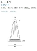 MAXLIGHT P0375D LAMPA WISZĄCA QUEEN II CHROM ŚCIEMNIALNA