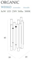 MAXLIGHT W0186D KINKIET ORGANIC CHROM ŚCIEMNIALNY