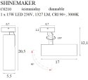 MAXLIGHT C0210 LAMPA SUFITOWA SHINEMAKER CZARNA- ŚCIEMNIALNA