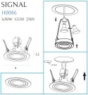 MAXLIGHT H0086 OPRAWA PODTYNKOWA SIGNAL I CZARNA