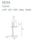 MAXLIGHT T0040 LAMPA STOŁOWA SEDA