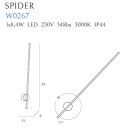 MAXLIGHT W0267 KINKIET SPIDER BLACK IP44